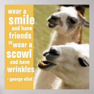 Poster Portez un Sourire et Ayez des Amis Citation George