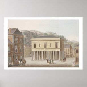 Poster Portique de la fontaine de Pouhon au spa, du 'ch