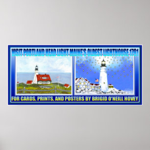 Poster Portland Head Light FALL ET HIVER 3 UTILISER CELUI
