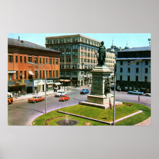 Poster Portland, Maine Monument Carré vers 1960