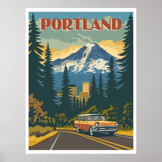 Poster Portland, Oregon (Devant)