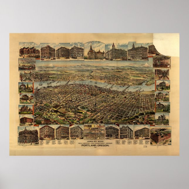 Poster Portland (Oregon) (1890) (Devant)