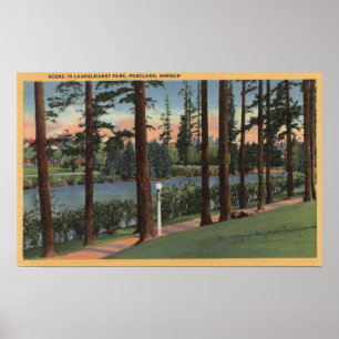Poster Portland, ORScene dans Laurelhurst Park