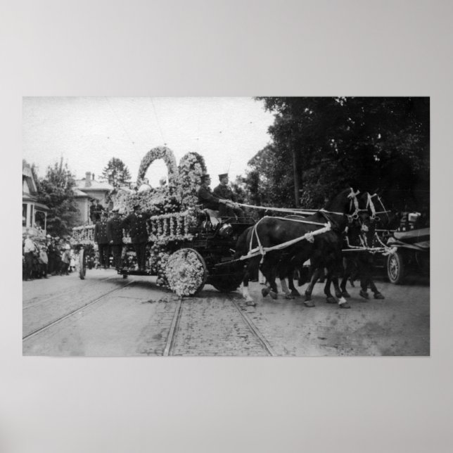 Poster Portland, OU Festival Rose Chevaux de parade (Devant)
