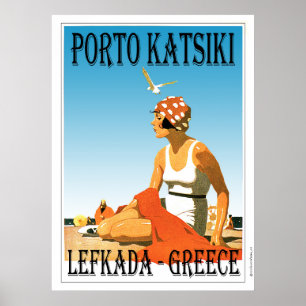 Poster Porto Katsiki Beach Lefkada - Grèce