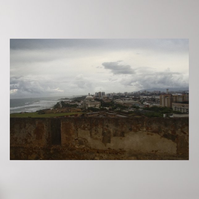 Poster Porto Rico au bord de la mer (Devant)