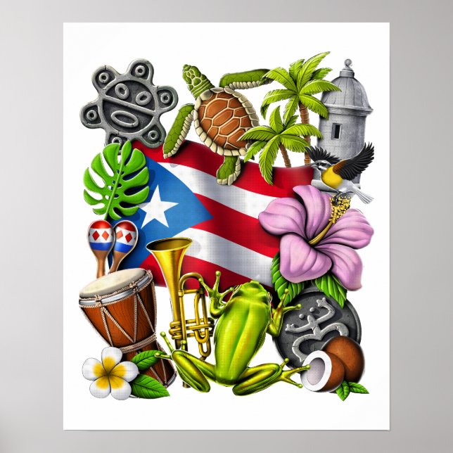 Poster Porto Rico Boricua Pride (Devant)