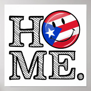 Poster Portoricain Drapeau House Warmer