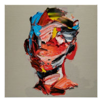 portrait, abstraction, aquarelle, art