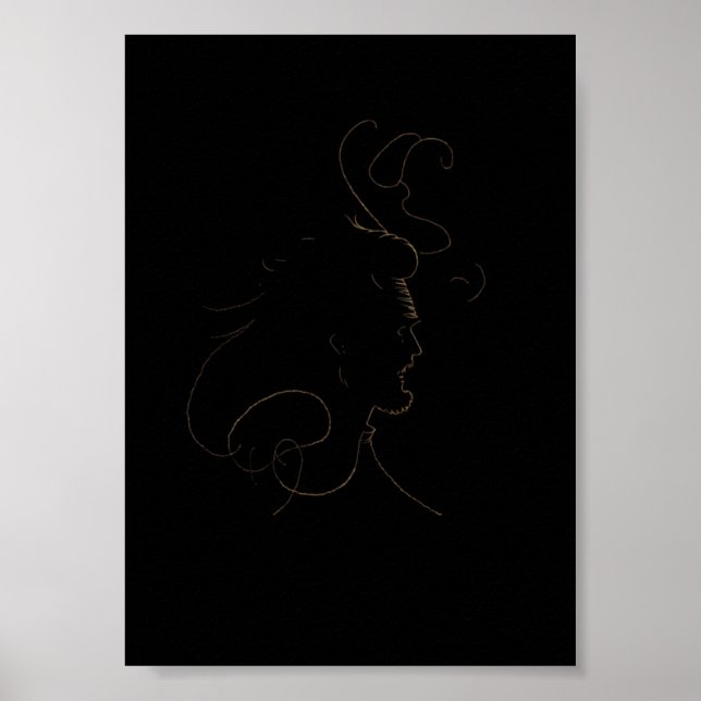 Poster Portrait Abstrait A4 (Devant)