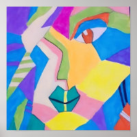 Poster Portrait Abstrait - Gras & Art Moderne