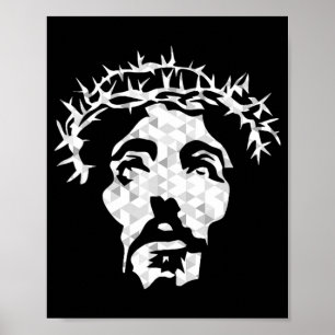 Poster Portrait Abstrait Jésus Christ - Devout Christian