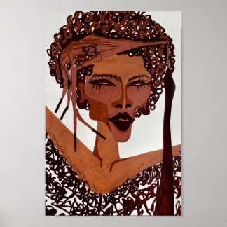 Poster portrait acrylique