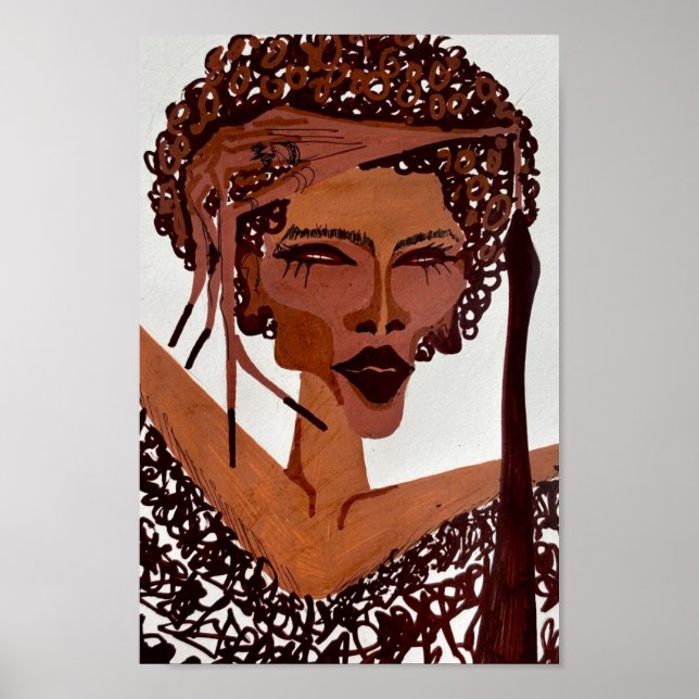 Poster portrait acrylique (Devant)