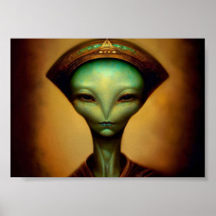 Poster Portrait Alien féminin
