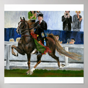 Poster Portrait américain de Cheval saddlebred