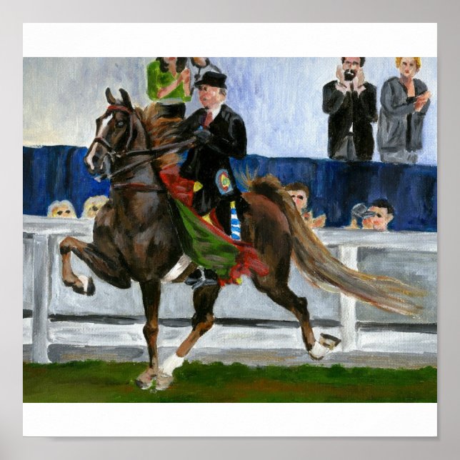 Poster Portrait américain de Cheval saddlebred (Devant)