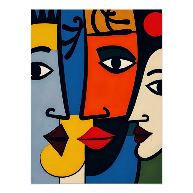 Poster Portrait Art Abstrait (Devant)