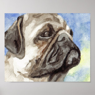Poster Portrait carlin aquarelle