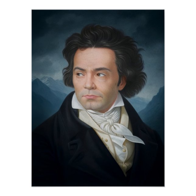 Poster Portrait classique de Beethoven (Devant)
