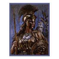 Portrait coloré "Athéna’s Eternal Vigil"