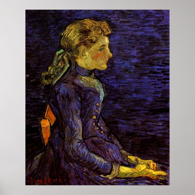 Poster Portrait d'Adeline Ravoux par Vincent van Gogh (Devant)