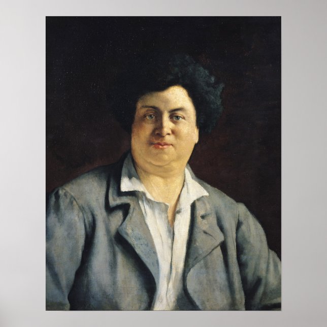 Poster Portrait d'Alexandre Dumas pere, 1878 (Devant)