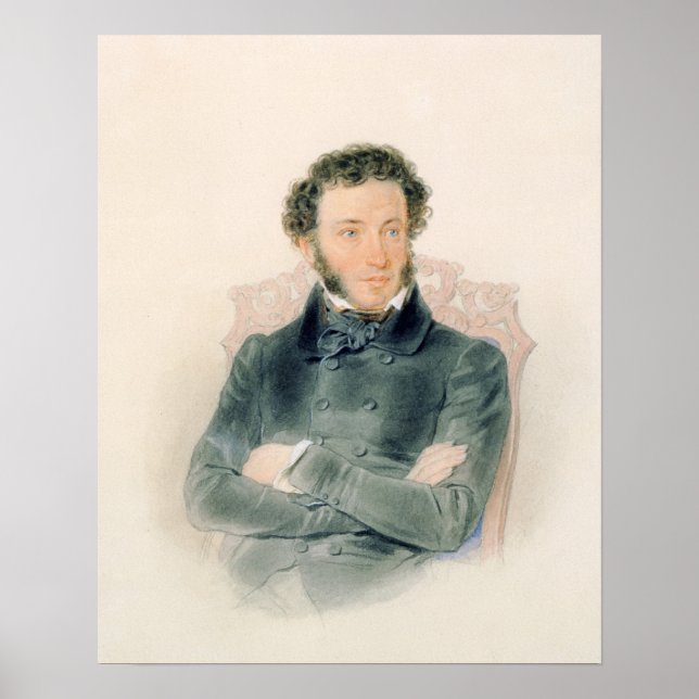 Poster Portrait d'Alexandre Pouchkine 1836 (Devant)