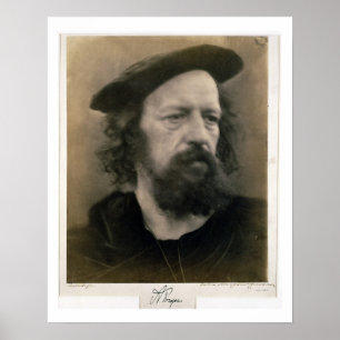 Poster Portrait d'Alfred, seigneur Tennyson (1809-92)