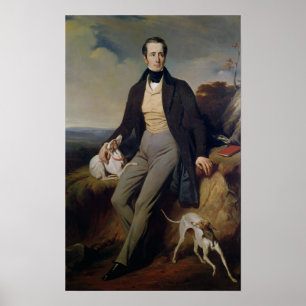 Poster Portrait d'Alphonse de Lamartine 1830