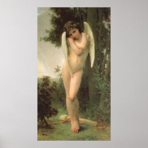 Poster Portrait d'ange de Cupid (Cupidon) par Bouguereau