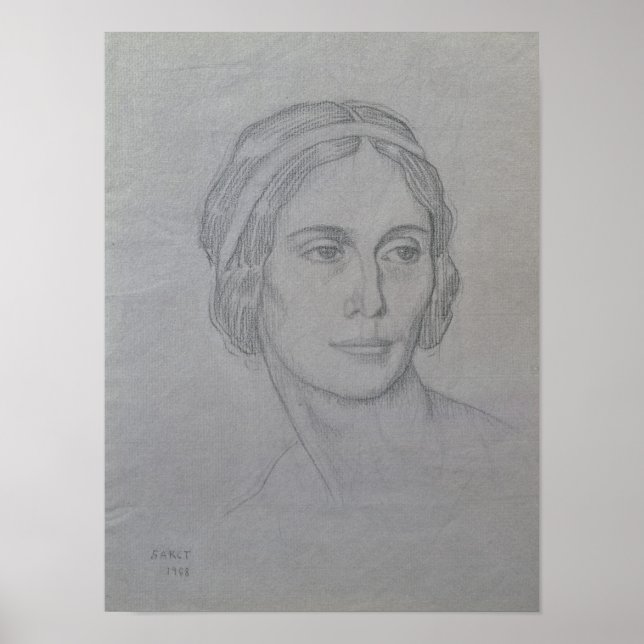 Poster Portrait d'Anna Pavlova, 1908 (Devant)