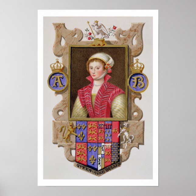 Poster Portrait d'Anne Boleyn (1507-36) (Devant)