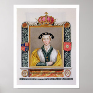 Poster Portrait d'Anne de Cleves (1515-57) 4e Reine de