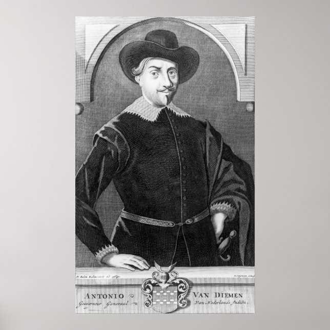 Poster Portrait d'Antony van Diemen (Devant)