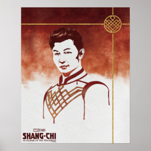 Poster Portrait d'aquarelle Shang-Chi