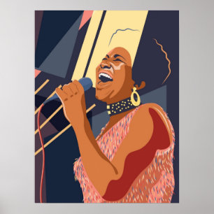 Poster Portrait d'Aretha Franklin