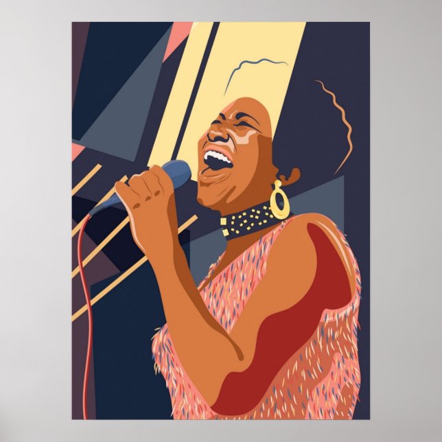 Poster Portrait d'Aretha Franklin (Devant)