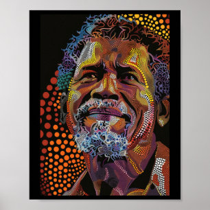 Poster Portrait D'Art Dot Autochtone Australien