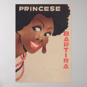 Poster Portrait d'art Vintage de Black Woman