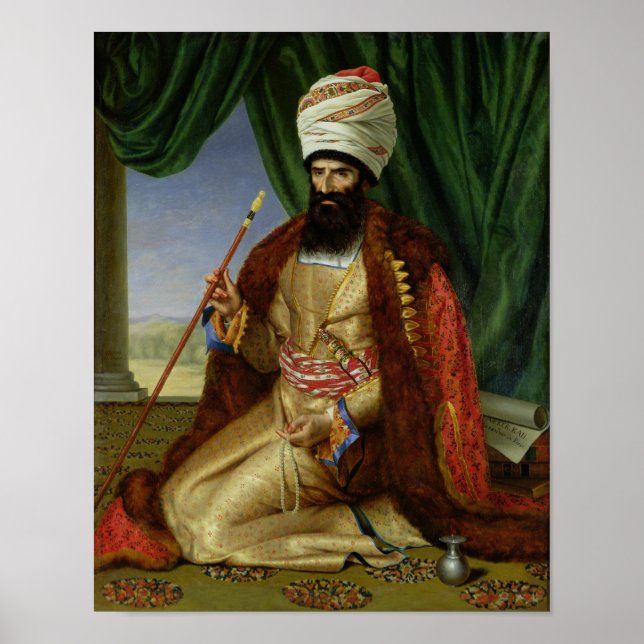 Poster Portrait d'Asker-Khan, ambassadeur de Perse (Devant)