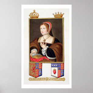 Poster Portrait de 1489-1541) reines de Margaret Tudor