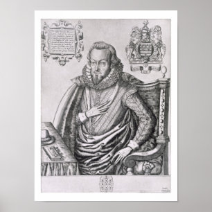 Poster Portrait de 1563-1612) ęrs comtes de Robert Cecil
