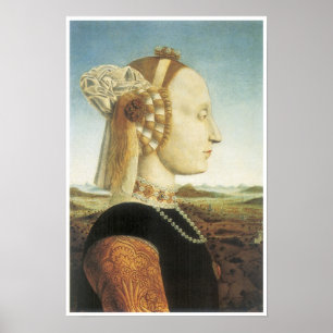Poster Portrait de Battista Sforza, C. 1474