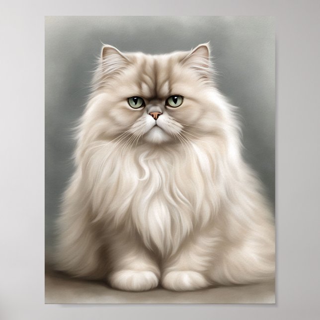 Poster Portrait de beauté du chat perse (Devant)