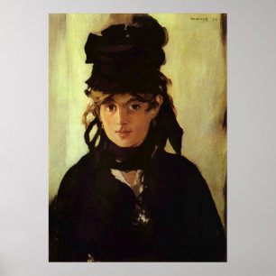 Poster Portrait de Berthe Morisot par Edouard Manet