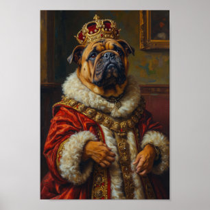 Poster Portrait de Bouledogue Royal