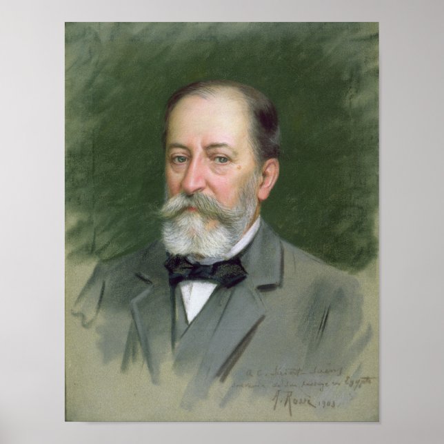 Poster Portrait de Camille Saint-Saens 1903 (Devant)