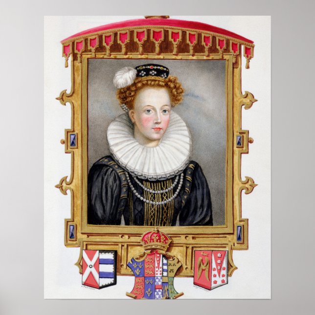 Poster Portrait de Catherine Parr (1512-1548) Sixième fem (Devant)