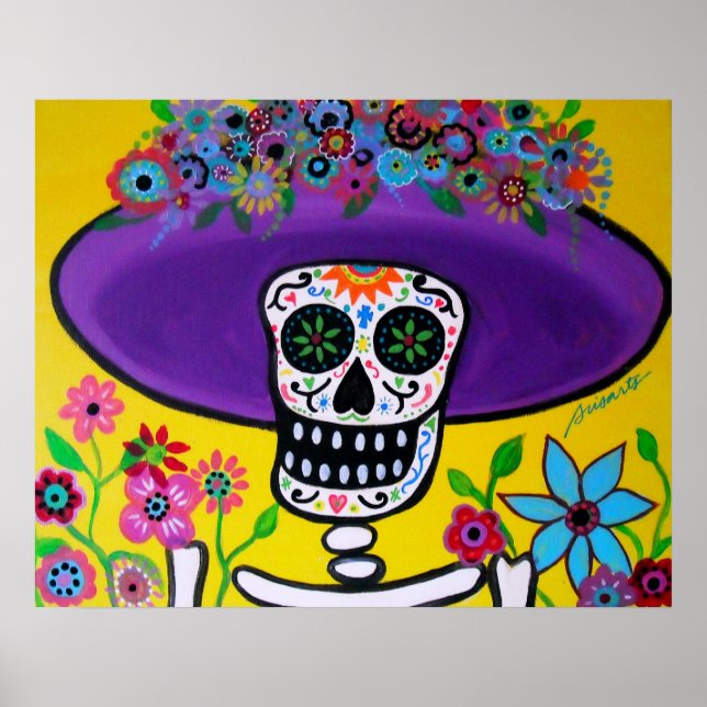 POSTER PORTRAIT DE CATRINA DIA DE LOS MUERTOS (Devant)